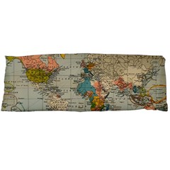 Vintage World Map Body Pillow Case (dakimakura) by Loisa77