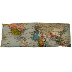 Vintage World Map Body Pillow Case Dakimakura (two Sides) by Loisa77