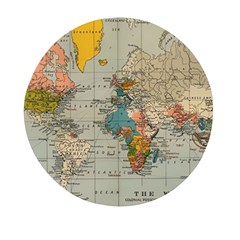 Vintage World Map Mini Round Pill Box (pack Of 3) by Loisa77