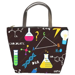 Science Lesson Flat Vector Seamless Pattern Bucket Bag by Loisa77