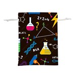 Science Lesson Flat Vector Seamless Pattern Lightweight Drawstring Pouch (M) Front