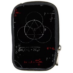 Math Board Circuit Circuits Computer Shield Tech Technology Compact Camera Leather Case by Loisa77