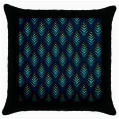 Peacock Texture 3d Pattern Peacock Texture Throw Pillow Case (black) by Loisa77