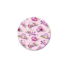 Owls Bird Animal Pattern Golf Ball Marker by Loisa77