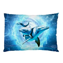 Dolphin Blue Fantasy Pillow Case by Loisa77