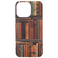 Old Books Vintage Office Antique Library Iphone 15 Pro Max Black Uv Print Pc Hardshell Case by Perong