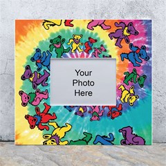 Tie Dye Grateful Dead Bears White Wall Photo Frame 5  X 7  by Perong