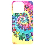 Tie Dye Grateful Dead Bears iPhone 15 Pro Max Black UV Print PC Hardshell Case Front