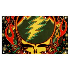 Grateful Dead Scarlet Fire Banner And Sign 7  X 4  by Perong