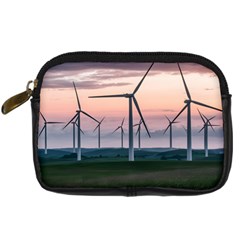 Wind Giants At Twilight Digital Camera Leather Case by Tellerarts