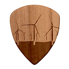 Wind Giants At Twilight Wood Guitar Pick (set Of 10) by Tellerarts