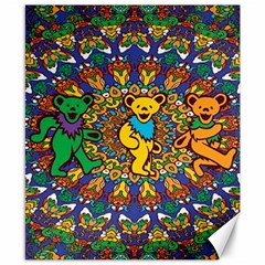 Dead Dancing Bears Grateful Dead Pattern Canvas 8  X 10  by Grandong