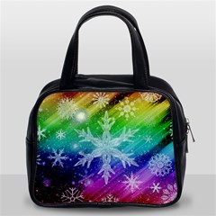 Christmas-snowflake-background Classic Handbag (two Sides) by Grandong