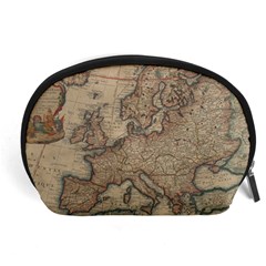 Old Vintage Classic Map Of Europe Accessory Pouch (large) by Paksenen