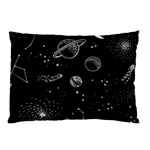 Black Space Drawing Art Planet Drawing Stars Black Space Galaxy Outer Space Pillow Case 26.62 x18.9  Pillow Case