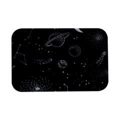 Black Space Drawing Art Planet Drawing Stars Black Space Galaxy Outer Space Open Lid Metal Box (silver)   by Perong