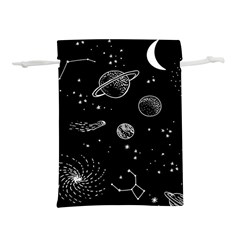 Black Space Drawing Art Planet Drawing Stars Black Space Galaxy Outer Space Lightweight Drawstring Pouch (s) by Perong