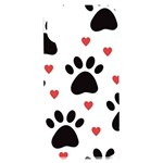 Dog Paw Vector Seamless Pattern With Hearts iPhone 15 Plus Black UV Print PC Hardshell Case Front