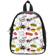 Pattern Seamless Texture Cartoon School Bag (small) by Perong