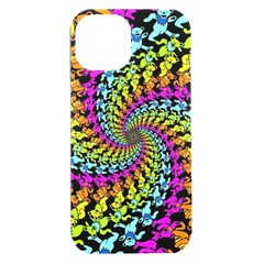 3d Grateful Dead 90 s Neon Dancing Bears Iphone 15 Plus Black Uv Print Pc Hardshell Case by Perong