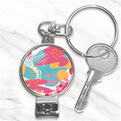 Background Abstract Nail Clippers Key Chain by Salmanaz77