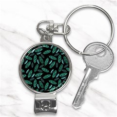 Leaves Pattern Abstract Blade Nail Clippers Key Chain by Salmanaz77