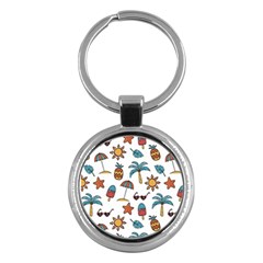 Summer Pineapple Fruit Tropical Key Chain (round) by Grandong