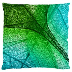 3d Leaves Texture Sheet Blue Green 16  Baby Flannel Cushion Case (two Sides) by Cemarart