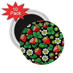 Strawberries Pattern 2 25  Magnets (10 Pack)  by Salmanaz77