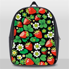 Strawberries Pattern School Bag (large) by Salmanaz77