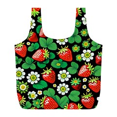 Strawberries Pattern Full Print Recycle Bag (l) by Salmanaz77