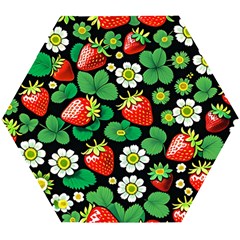 Strawberries Pattern Wooden Puzzle Hexagon by Salmanaz77