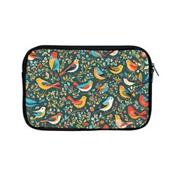 Birds Pattern Flowers Whimsical Apple Macbook Pro 13  Zipper Case by Salmanaz77