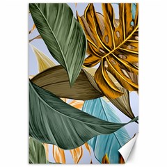 Monstera Palm Leaves Plants Canvas 12  X 18  by Paksenen