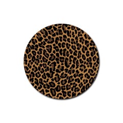 Tiger Skin Art Pattern Rubber Coaster (round) by Ket1n9