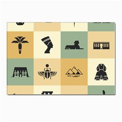 Egyptian Flat Style Icons Postcards 5  X 7  (pkg Of 10) by Bedest