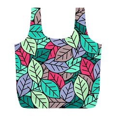 Pattern Leaves Background Nature Full Print Recycle Bag (l) by Proyonanggan