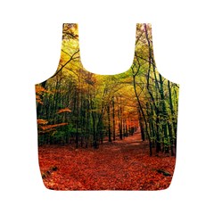 Forest Woods Autumn Nature Full Print Recycle Bag (m) by Proyonanggan