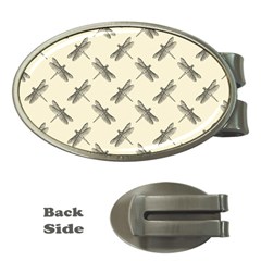 Dragonfy Insect Pattern Money Clips (oval)  by Maspions