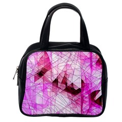 Pink Abstract Lineart Classic Handbag (one Side) by Maspions