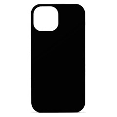 Plain Black Black Iphone 15 Black Uv Print Pc Hardshell Case by kyorashop23