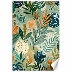 Leaves Pattern Flora Nature Canvas 20  X 30  by Posterlux