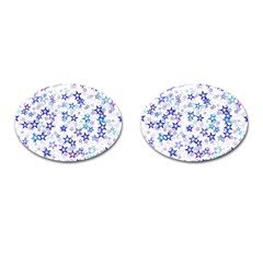 Christmas Stars Background Cufflinks (oval) by Posterlux