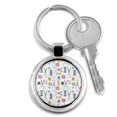 Pattern Seamless Texture Sewing Key Chain (round) by Salmanaz77