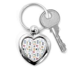 Pattern Seamless Texture Sewing Key Chain (heart) by Salmanaz77