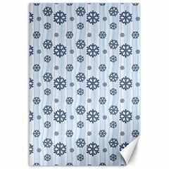 Snowflakes Winter Christmas Canvas 12  X 18  by anzea