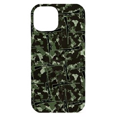 Hunting Motif Camouflage Pattern Print Bk Iphone 15 Black Uv Print Pc Hardshell Case by dflcprintsclothing