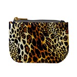 Leopard Skin Texture, Macro, Brown Mini Coin Purse Front