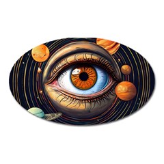 Eye Of The Universe (ai) Oval Magnet by dflcprintsclothing