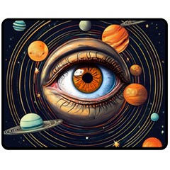 Eye Of The Universe (ai) Two Sides Fleece Blanket (medium) by dflcprintsclothing